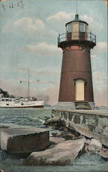 The Thousand Islands Lighthouse, Near Alexandria Bay New York Postcard Postcard Postcard