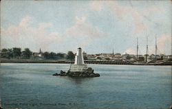 Sassafras Point Light, Providence River Rhode Island Postcard Postcard Postcard