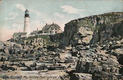 Portland Head Light and Cliffs Cape Elizabeth, ME Postcard Postcard Postcard