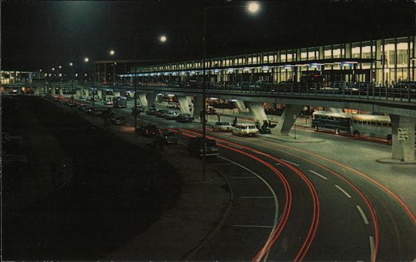O'Hare Terminal At Night Chicago Illinois