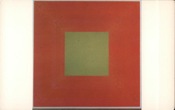 Richard Anuszkiewicz (American 1930-Sol II, 1965, acrylic on canvas 84 1/4 square Milwaukee Wisconsin