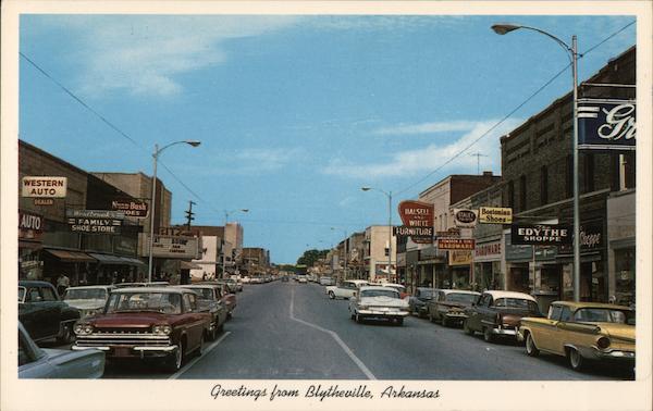 MAIN STREET LOOKING EAST FROM BROADWAY Blytheville Arkansas