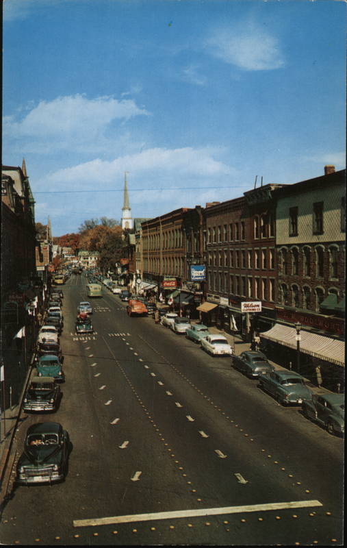 Main Street, Looking North Brattleboro Vermont