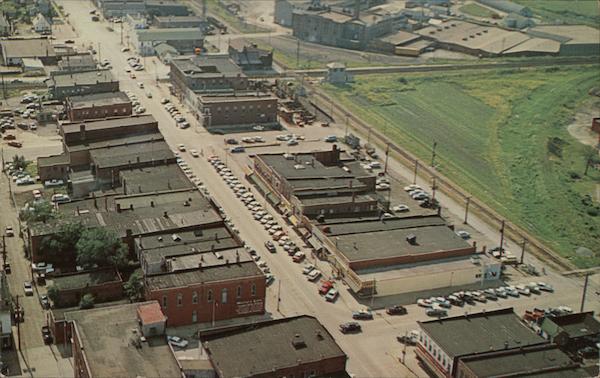 Aerial View of the Business District Hoopeston Illinois
