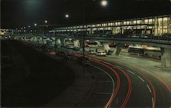 O'Hare Terminal At Night Chicago, IL Postcard Postcard Postcard