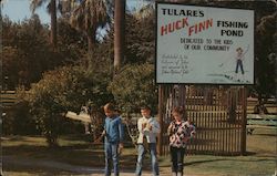 Huck Finn Fishing Pond Tulare, CA Max Mahan Postcard Postcard Postcard