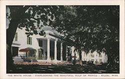 The white House Overlooking the Beautiful Gulf of Mexico Biloxi, MS Postcard Postcard Postcard