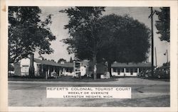 Reifert's Colonial Tourist Court Lexington Heights, MI Postcard Postcard Postcard