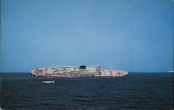 S.S. Andrea Doria Off nantucket After Collision Postcard
