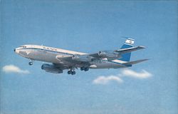 Elal Israel Airlines Boeing Jet Airline Advertising Postcard Postcard Postcard