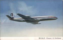 B.O.A.C. Comet 4 Jetliner Postcard