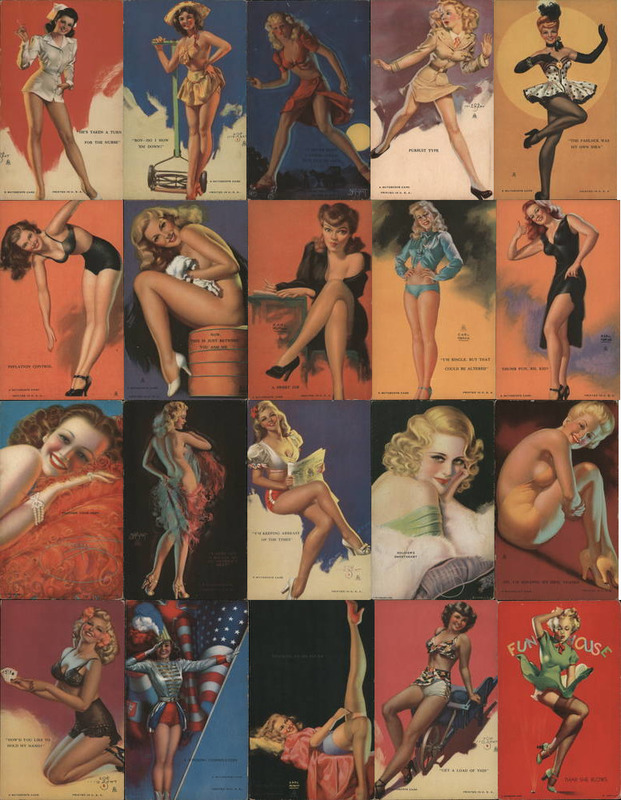 Lot of 20: Mutoscope Pinup Arcade Cards