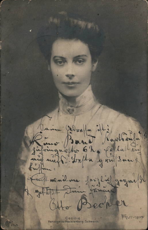 Cecilie - Duchess of Mecklenburg-Schwerin [ger.: Herzogin zu Mecklenburg-Schwerin] Germany