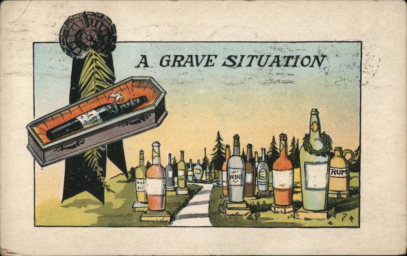 A Grave Situation - Bottles as Gravestones Prohibition