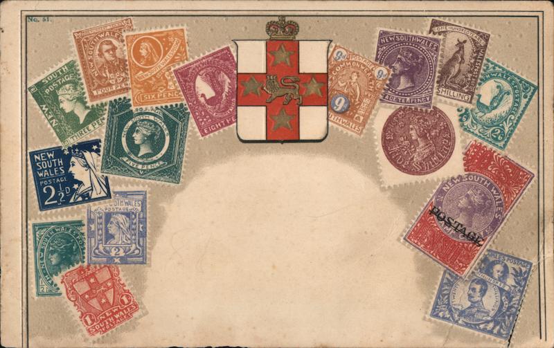 Souvenir Postcard from United Kingdom With Stamps Stamp Postcards