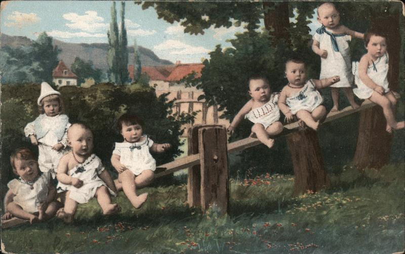 Eight Children on a Seesaw
