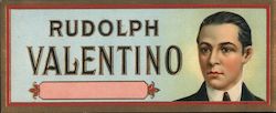 Rudolph Valentino Cigar Box Label Actors Label Label Label