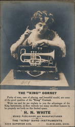 The King Cornet H. N. White Music Publisher and Manufacturer Advertising Postcard Postcard Postcard
