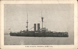 H.M.S. Brittannia Battleship Postcard