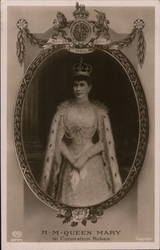H.M. Queen Mary in Coronation Robe Postcard