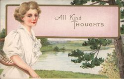 All Kind Thoughts Tennis Postcard Postcard Postcard