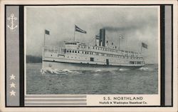 S.S. Northland, Norfolk & Washington Steamboat Co. Postcard