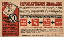 Edisco Profits Will Pay All Your Extra Expenses! Postcard