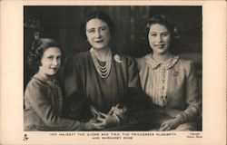 Her Majesty the Queen and The Princesses Elizabeth and Margaret Rose Postcard