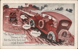 "Ford Booster" Comic Postcard