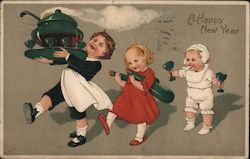 A Happy New Year Children Postcard Postcard Postcard