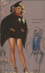 I'm in a Class By Myself Pinup in Graduation Gown Arcade Card
