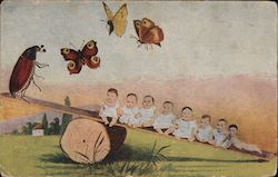 Babies on a Seesaw Postcard