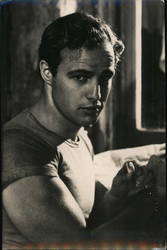 Marlon Brando in The Young Lions Postcard