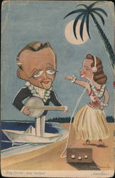 Bing Crosby and Judy Garland Postcard