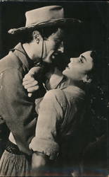 Jennifer Jones,Gregory Peck in "Duelo al Sol" Postcard