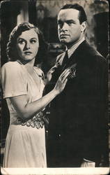 Paulette Goddard and Bob Hope in The Cat And The Canary Postcard