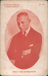 Eric Von Stroheim Actors Postcard Postcard Postcard