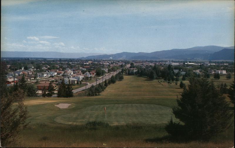 Birdseye View Kalispell Golf Course Montana Postcard Birdseye View Kalispell Golf Course Montana Postcard