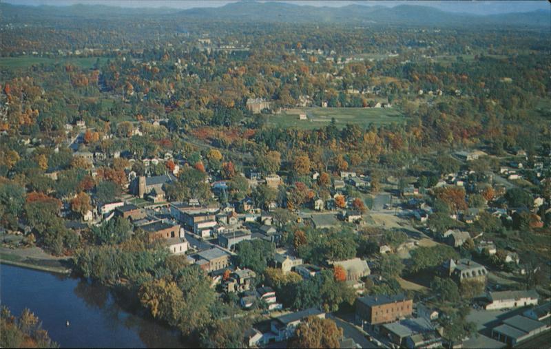 Aerial view of Fort Edward, NY New York
