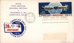 AFDCS First Western Regional Meeting Apollo Soyuz 1975 Sunnyvale, CA First Day Issue Cards Postcard Postcard Postcard