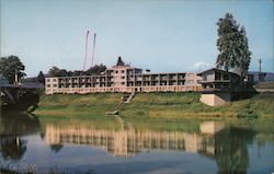 Riverside Motel and Restaurant Postcard