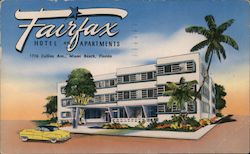 MIAMI BEACH, FL Fairfax Hotel and Apartments Postcard