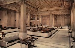 Main Banking Room Crocker First National Bank Postcard