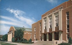 Exterior View of Military Naval Science Building at Military Naval Science and Coliseum Postcard