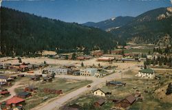 Bird's eye view of Red River Postcard