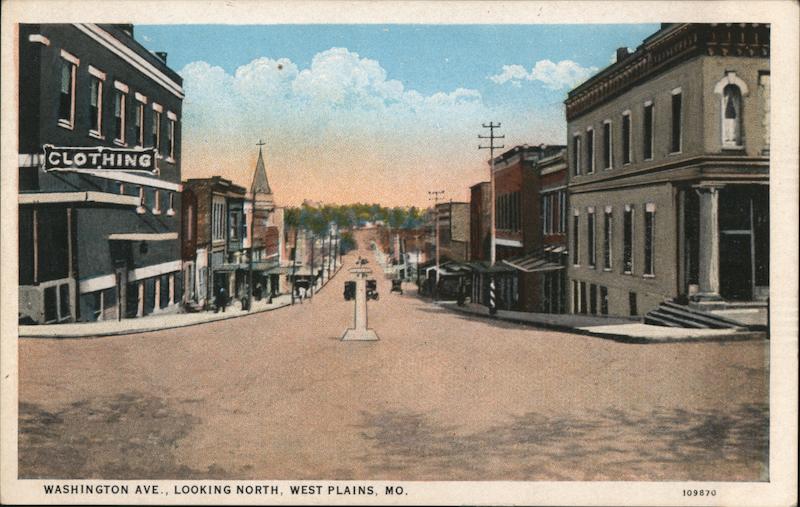 Washington Avenue, Looking North West Plains Missouri