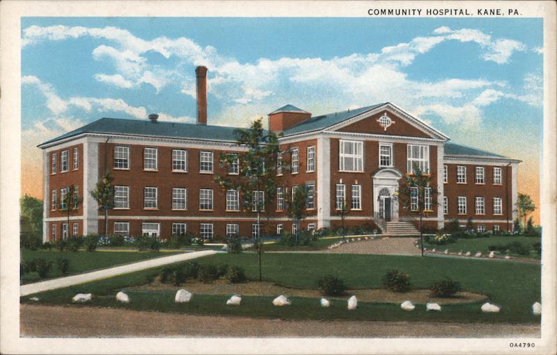 Community Hospital Kane, PA Postcard