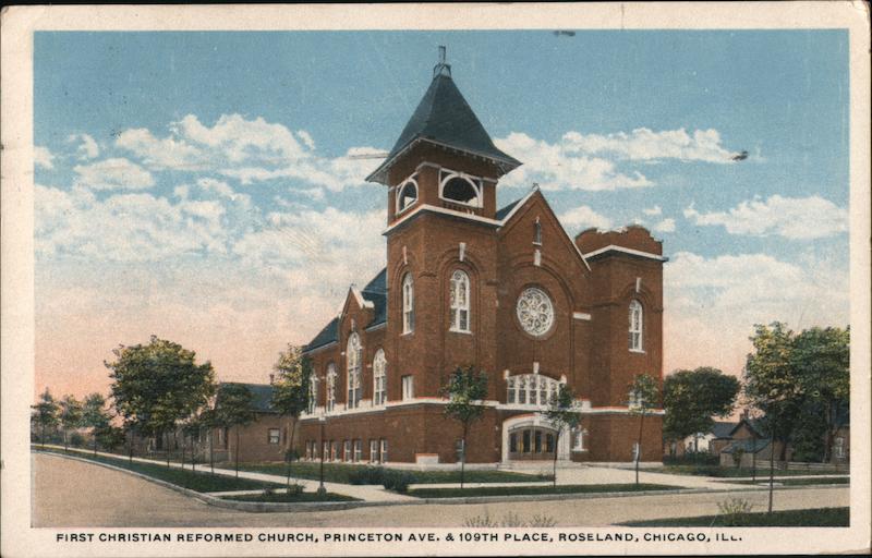 First Christian Reformed Church, Roseland Chicago, IL Postcard