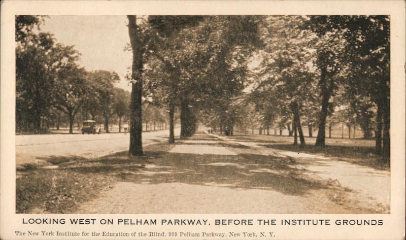 Looking West on Pelham Parkway, Institute for the Education of the Blind New York City