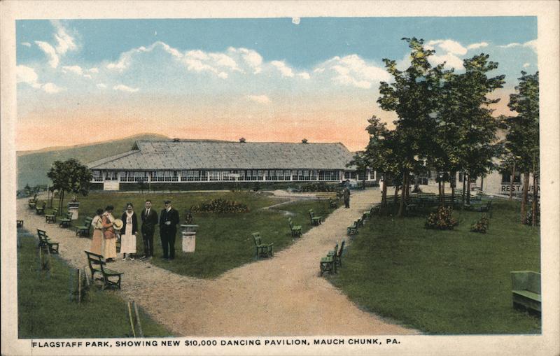 Flagstaff Park, Showing New $10,000 Dancing Pavilion Jim Thorpe Pennsylvania